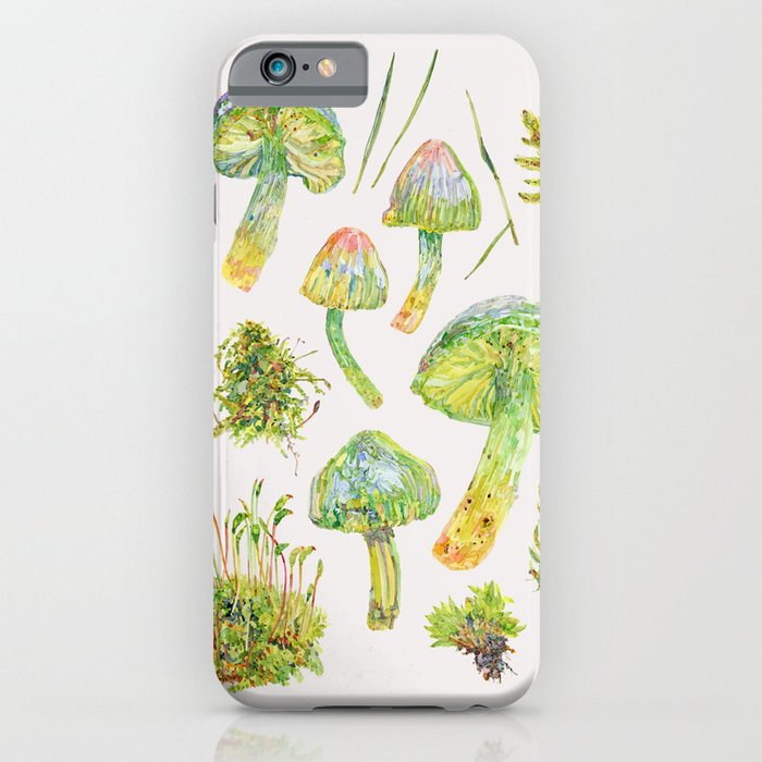 Parrot Toadstools and Moss - Neutral iPhone Case
