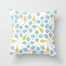 Water Leaf Throw Pillow
