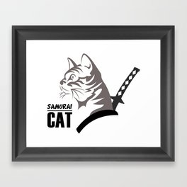 Samurai Cat Framed Art Print