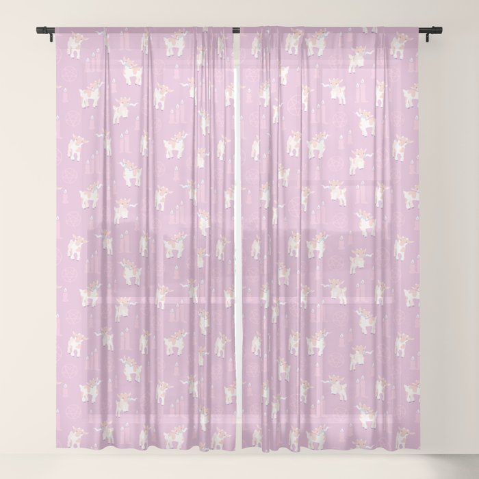 The Kids Are Alright Pastel Pinks Sheer Curtain By