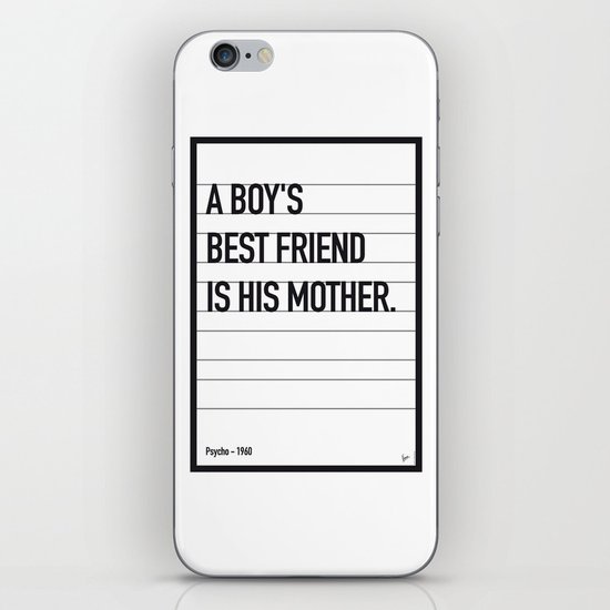 My Psycho Movie Quote poster iPhone & iPod Skin