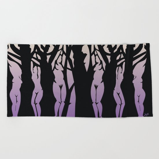 Women/Trees Beach Towel