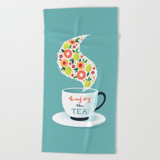Enjoy the Tea Beach Towel