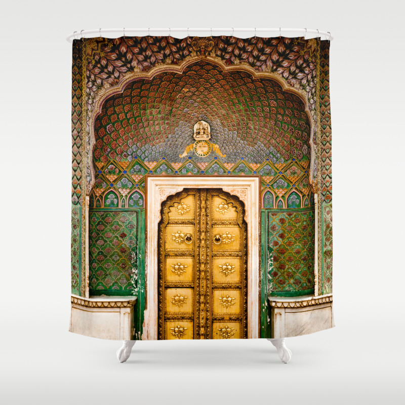 Rose Gate Door In Pink City At, India Rose Shower Curtain