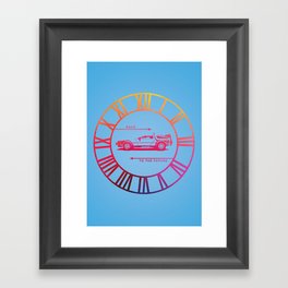 Back To The Future Clock Framed Art Print