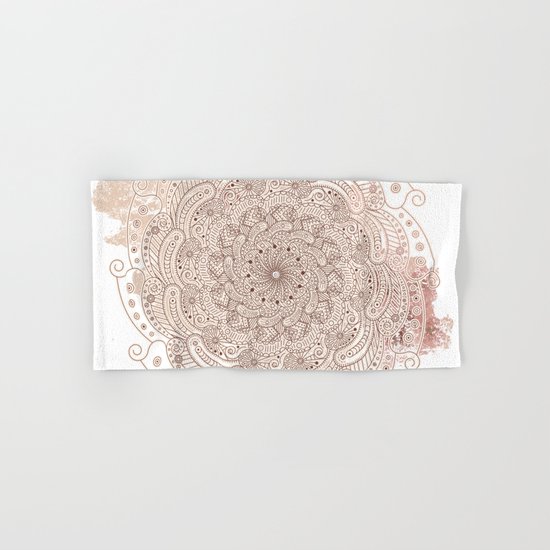 Round ornament Hand & Bath Towel