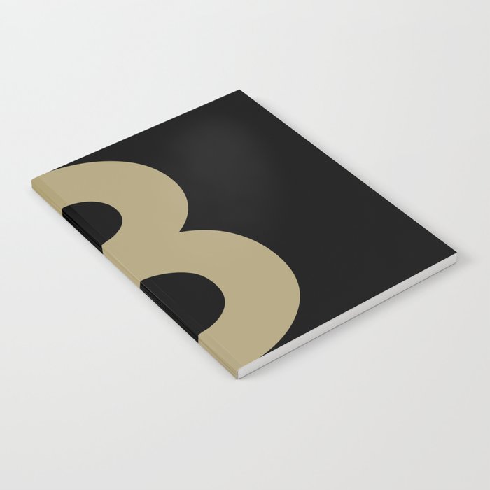 Number 3 (Sand & Black) Notebook