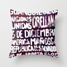 The streets at Quito Throw Pillow