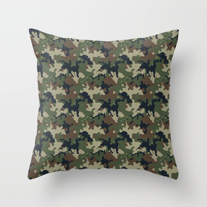 Army camouflage Pattern  Throw Pillow