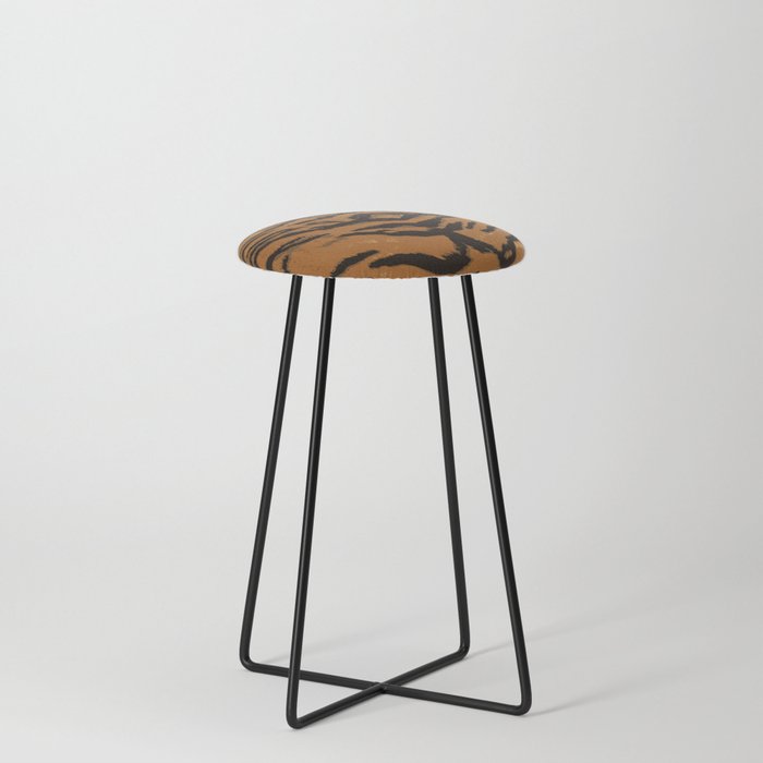 wild exotico tiger elements gold Counter Stool