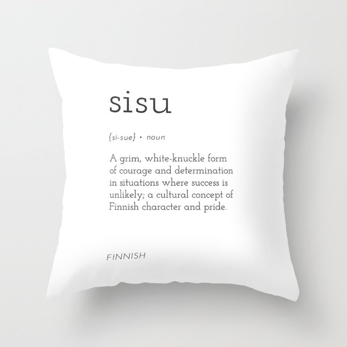 Sisu Definition Throw Pillow