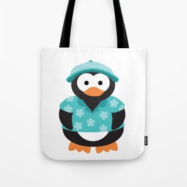 Cute fashion hawaian penguin Tote Bag