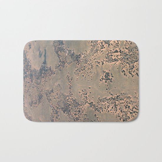 Mojave Desert bird's eye view Bath Mat