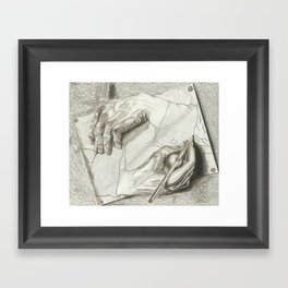 Drawing Hands, MC Escher Framed Art Print