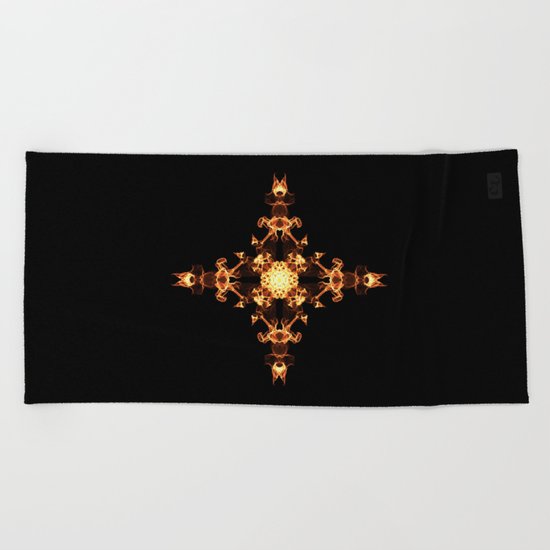Fire Cross Beach Towel