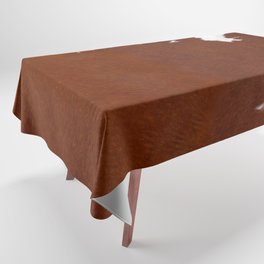 Leather Brown Cowhide Print Tablecloth
