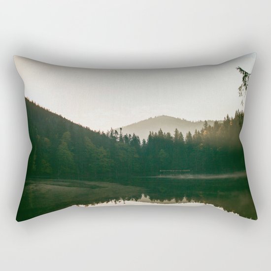 Morning lake Rectangular Pillow