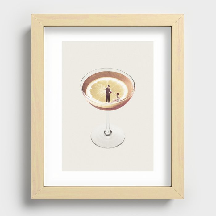 My drink needs a drink Recessed Framed Print