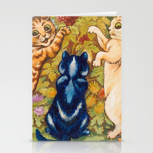 Berry Picking by Louis Wain Stationery Cards