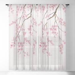 Can You Feel Spring? - Cherry Blossom  Sheer Curtain