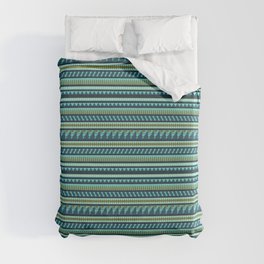 Green Mexican Pattern Duvet Cover