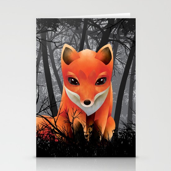 Vulpes Vulpes at Night Stationery Cards