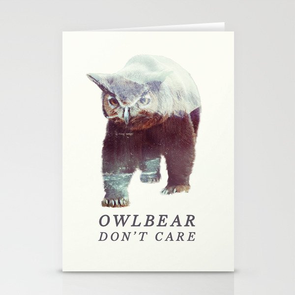 Owlbear (Typography) Stationery Cards