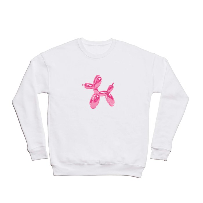 Pink Balloon Dog Pop Art | Kitsch Fun + Cute Crewneck Sweatshirt
