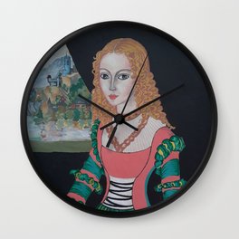 Italian renaissance high society woman Wall Clock