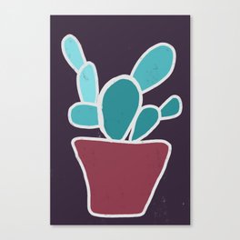 Succulent Friends - Playful, Modern, Abstract Painting Canvas Print