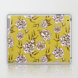 Yellow Vintage Garden Flower Power Floral Pattern Laptop Skin