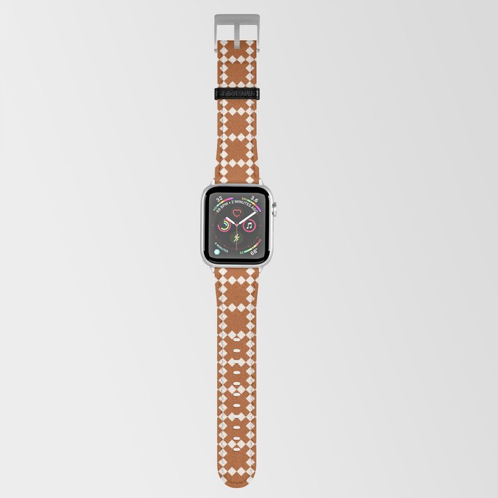 Geometric retro orange pattern Apple Watch Band