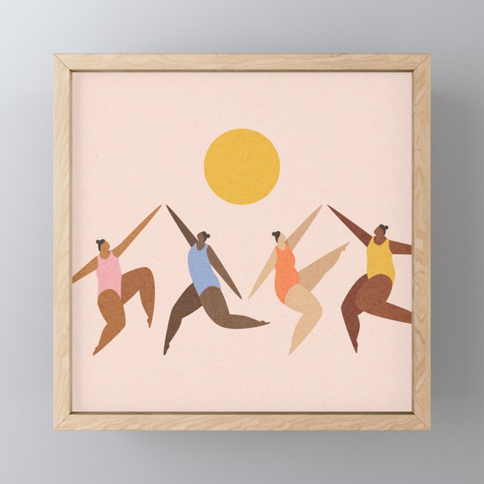 Dancing Under The Sun Framed Mini Art Print