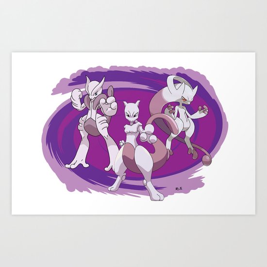 MewTwo Beyond Art Print