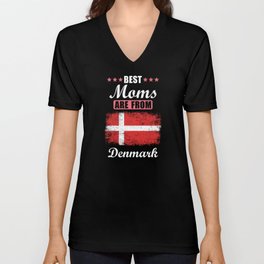 Best Moms are from Denmark V Neck T Shirt