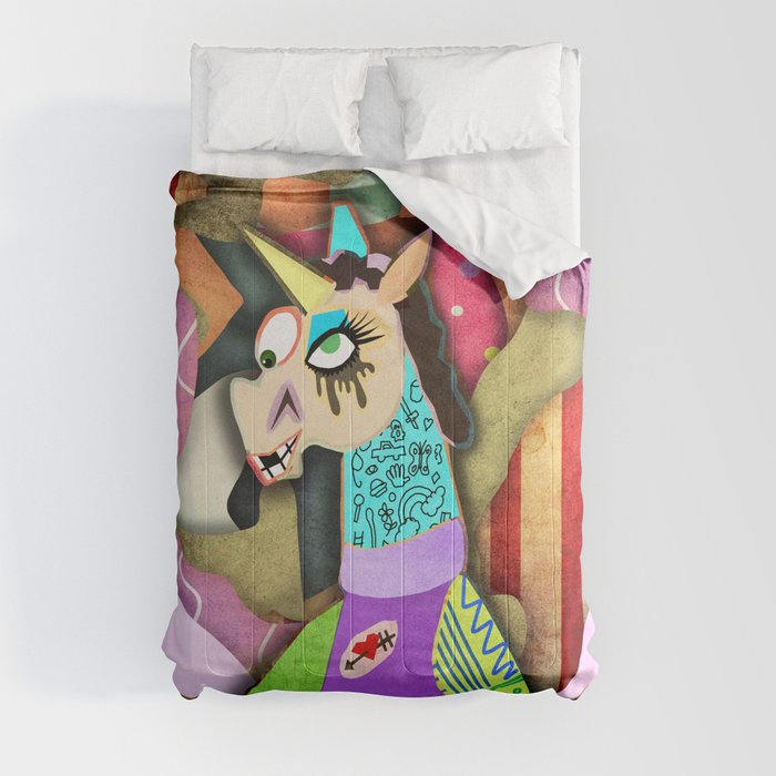 Collage Unicorn Comforter