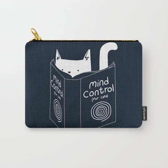 Mind Control For Cats (dark blue) Carry-All Pouch