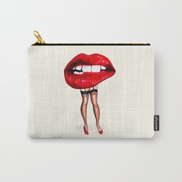 Lip Pin-Up - Crimson Carry-All Pouch