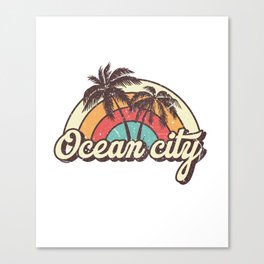 Ocean city beach city Canvas Print