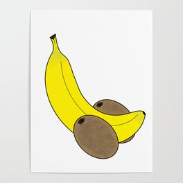Banana And Kiwis Poster