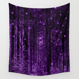 Enchanted Ultraviolet Woods Wall Tapestry