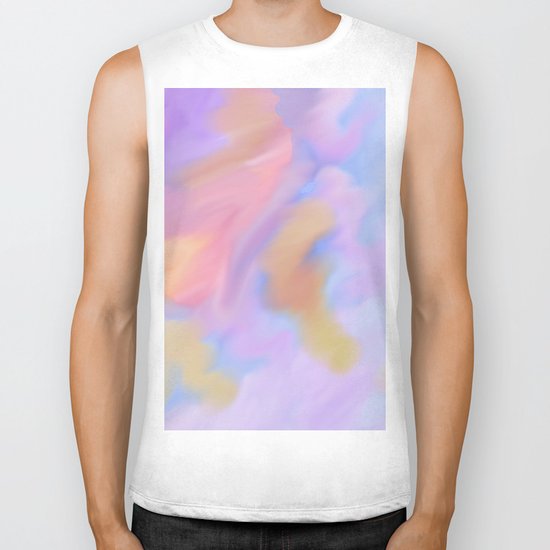 Purple Watercolor Storm Biker Tank