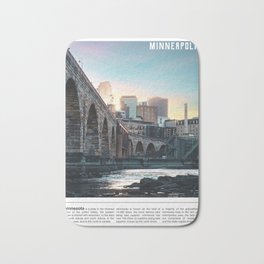 Minneapolis Minimalism | Skyline Photography Bath Mat