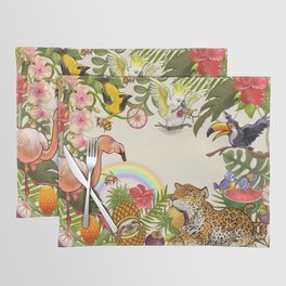 Tropical Jungle Animals Painting Placemat