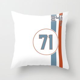 71 Le Mans Racing Throw Pillow