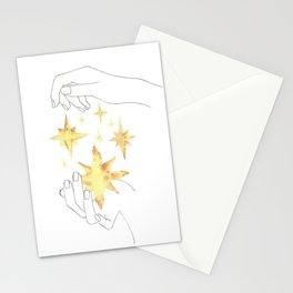 Stars in hands Stationery Card