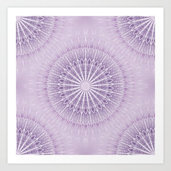 Lavender Geometric Mandala Art Print