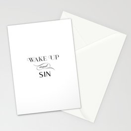 WAKE UP & SIN Stationery Card