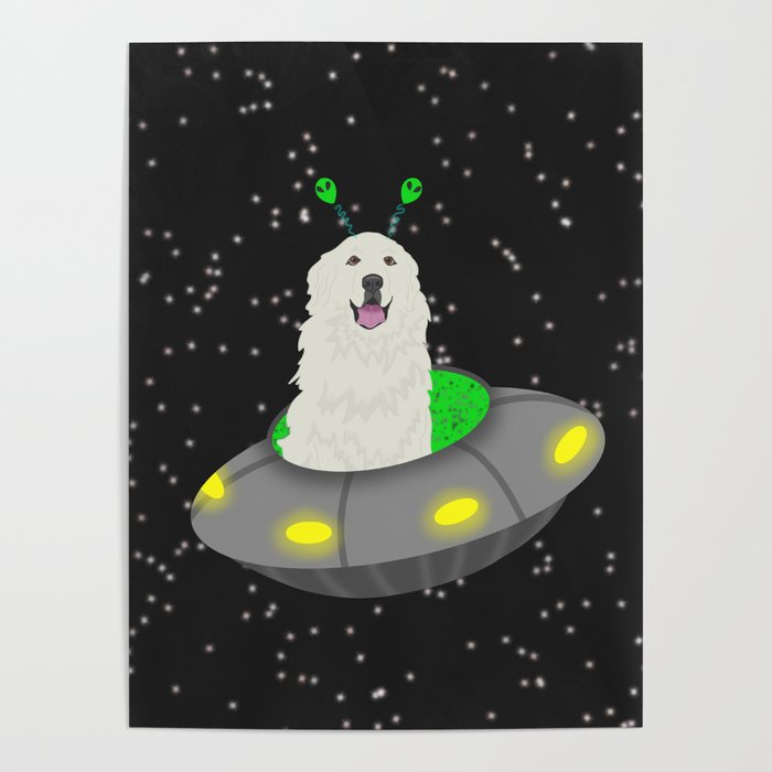 UFO Great Pyrenees  Poster