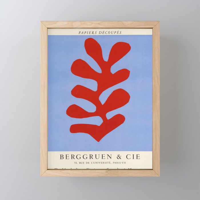 Papiers Decoupes, Berggruen & Co. Gallery Paris by Henri Matisse Framed Mini Art Print